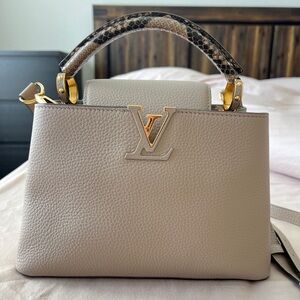 Louis Vuitton Capucines BB with python handle